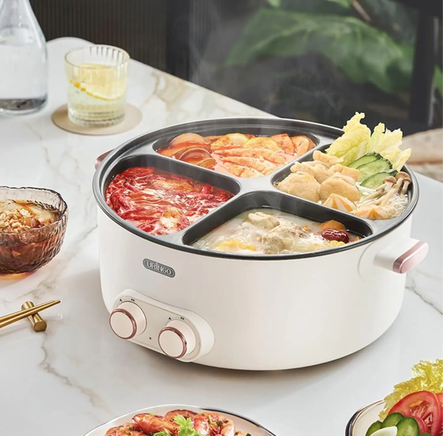 4 Compartment Electric Pot